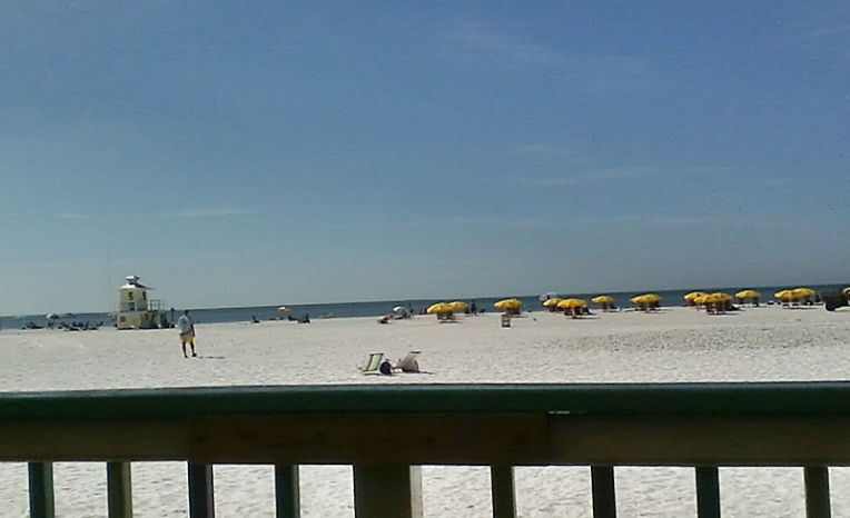 View from the veranda at the Palm Pavilion, Clearwater Beach